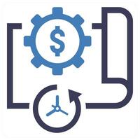 Project History icon concept in blue color vector