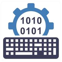 Programming and code in blue color vector