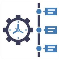 Project Timeline icon concept in blue color vector