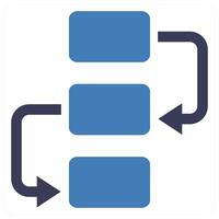 Process icon concept in blue color vector