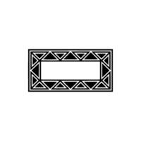 Minimalist Geometric Frame With Triangle Pattern vector