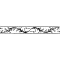Elegant Floral Border Ornament On Cream Background vector