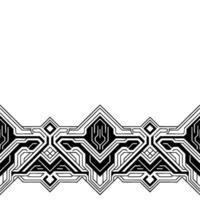 Geometric Circuit Board Border On White Background vector