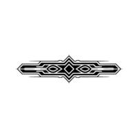 Art Deco Element Black Ornament On White, Geometric vector