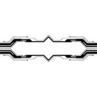 Futuristic Tech Border Minimalist Digital Circuitry Element vector