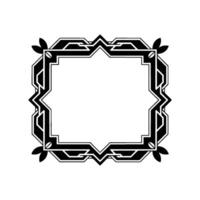 Art Deco Frame Geometric Black And White Ornament vector