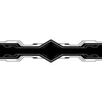 Futuristic Tech Banner Black And Grey Geometric On White Background vector