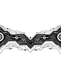 Circuit Board Abstract Geometric Tech Background vector