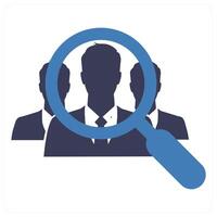 Search Profile concept in blue color vector