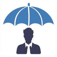 Security and protection in blue color vector