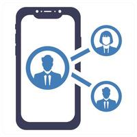 Share post icon concept in blue color vector