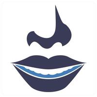 Smile icon concept in blue color vector