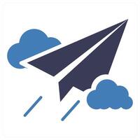 Sent icon concept in blue color vector