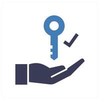 Solution Provider icon in blue color vector