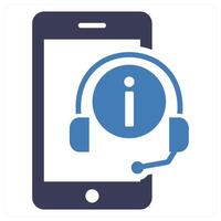 Support App icon concept in blue color vector