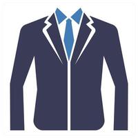 Suit icon concept in blue color vector