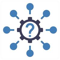 Support Network icon concept in blue color vector