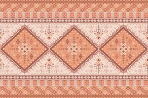 orange geometric pattern in native style vector