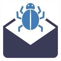 Spam icon concept in blue color vector