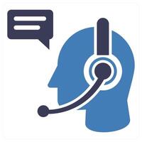Support concept in blue color vector