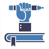 Studies icon concept in blue color vector