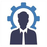 Technical Expert icon concept in blue color vector