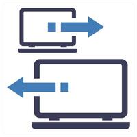 System Sharing icon concept in blue color vector