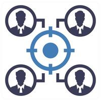 Team Work icon concept in blue color vector