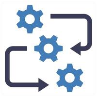 System Rectification icon concept in blue color vector