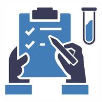 Tests icon concept in blue color vector