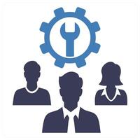 Team Skill icon concept in blue color vector