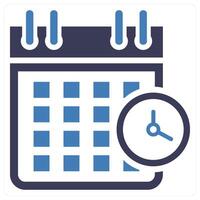 Time Table icon concept in blue color vector