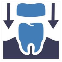 Tooth Capping icon concept in blue color vector