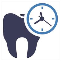 Timed Checkup icon concept in blue color vector