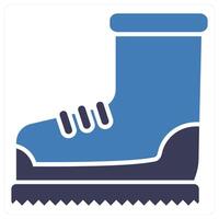 Track Shoes icon concept in blue color vector