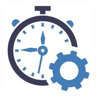 Time Management and optimization in blue color vector