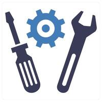 Tools icon concept in blue color vector