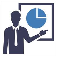 Training icon concept in blue color vector
