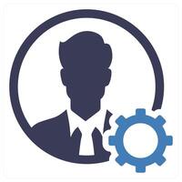 User Preferences icon concept in blue color vector