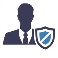 User Security icon concept in blue color vector