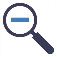 Zoom Out icon concept in blue color vector