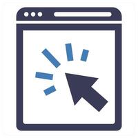 Web Page icon concept in blue color vector
