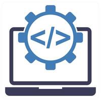 Website Development icon in blue color vector