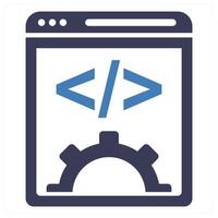 Website Development icon concept in blue color vector