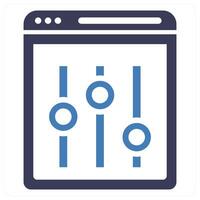 Webpage Configuration icon concept in blue color vector