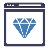 Website Ranking icon concept in blue color vector