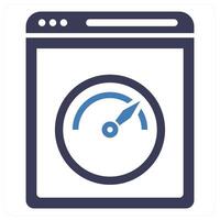 Website Speed icon concept in blue color vector