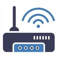 Wifi icon concept in blue color vector