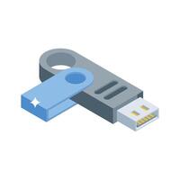 Check out this isometric style icon of usb connection vector
