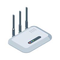 Discover this isometric icon of modem connectivity device vector